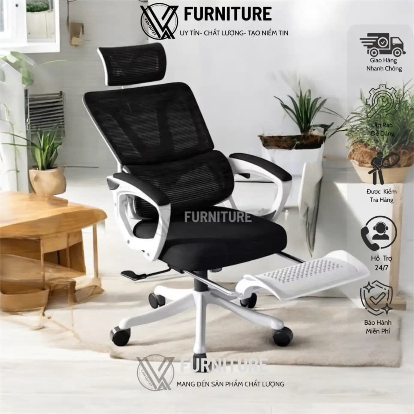 Ghế xoay công thái học VQH006