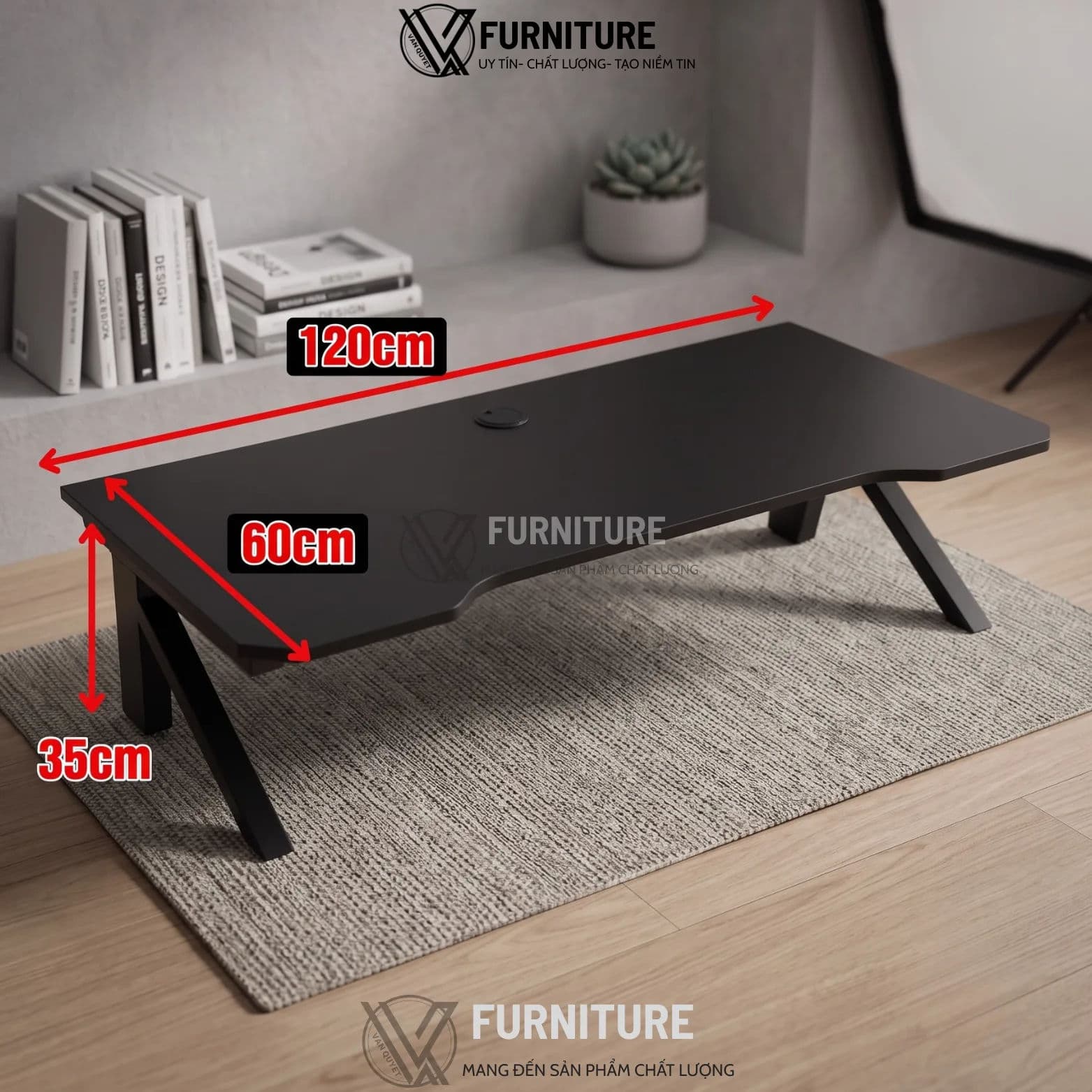 Bàn Làm Việc Văn Phòng Gaming Chân Chữ Z VQ-ZGM – Bàn Máy Tính, Bàn Làm Việc, Bàn Học MDF Chống Trầy| Nội Thất Văn Quyết