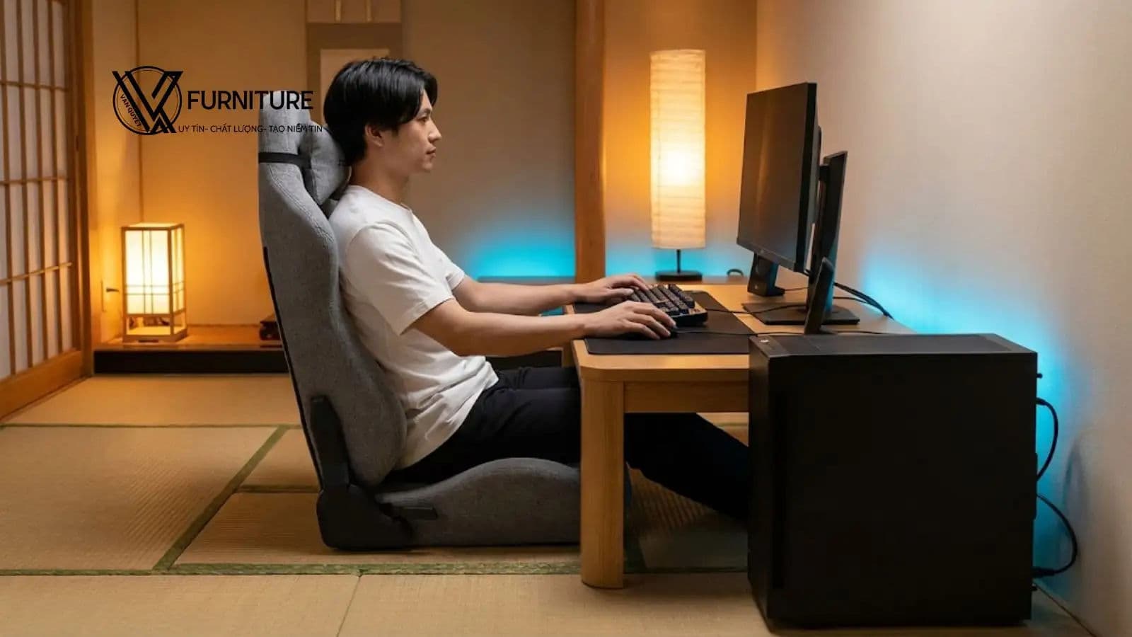 Kích thước tiêu chuẩn của bàn ghế gaming bệt